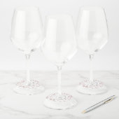 Étiquette de verre à vin à branches botaniques vin (Lot)