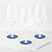 Étiquette de verre à vin de mariage avec arbre à f (Lot)