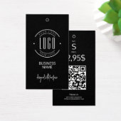 Étiquette de vêtement avec code QR noir et blanc d (Bureau)