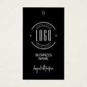 Étiquette de vêtement avec code QR noir et blanc d (Devant)