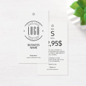 Étiquette de vêtement blanche noire logo moderne é (Bureau)