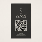 Étiquette de vêtement moderne avec code QR beige g (Dos)