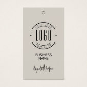 Étiquette de vêtement moderne avec code QR beige g (Devant)