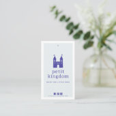 Étiquette de vêtements à logo pré-fait Blue Castle (Debout devant)
