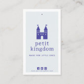 Étiquette de vêtements à logo pré-fait Blue Castle (Devant)