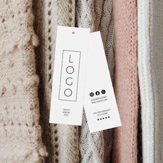Étiquette de vêtements à suspendre pour marque min