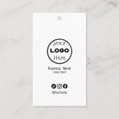 Étiquette de vêtements avec prix et logo | Recto-v (Devant)