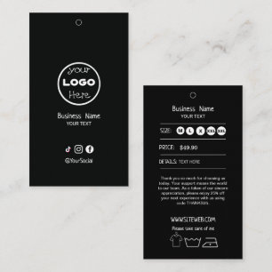 Étiquette de vêtements avec prix et logo Recto-V