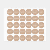 Étiquette de vêtements circulaires Kraft simples e (Feuille)