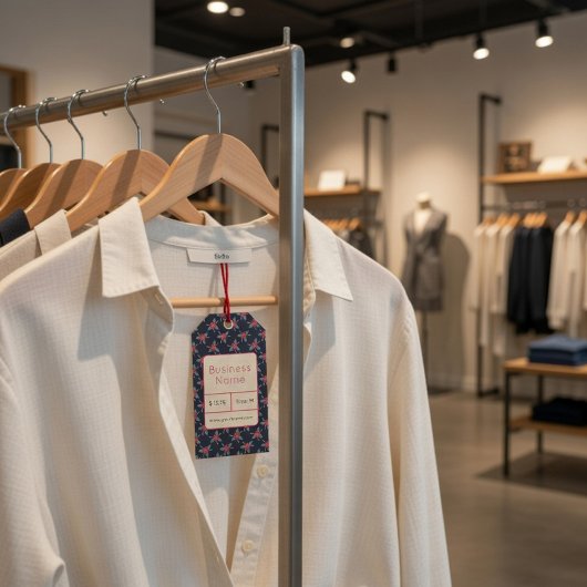 Étiquette de vêtements de la boutique florale