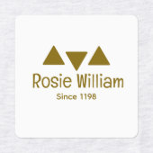 Étiquette de vêtements en fer moderne sur mesure (Design 1)