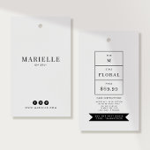 Étiquette de vêtements moderne, étiquette de prix