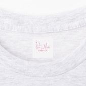 Étiquette de vêtements rose personnalisés pour l'a (Apposé)