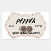 Étiquette de viande ronde classique Cla personnali (Devant)