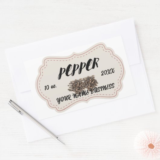 Étiquette de viande ronde classique Cla personnali (Enveloppe)