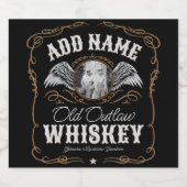 Étiquette de vieux whisky de contrebande Nom de fa (Étiquettes simples)