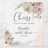 Étiquette de vigne pour une baby shower de mariage (Étiquettes simples)