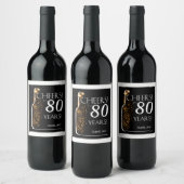 Étiquette de vin - à 80 ans ! (Bouteilles)