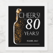 Étiquette de vin - à 80 ans ! (Étiquettes simples)