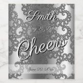 Étiquette de vin argenté fractionné (Étiquettes simples)