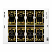 Étiquette de vin Art Déco (Feuille entière)
