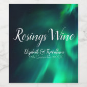 Étiquette de vin Aurores Boréales (Étiquettes simples)