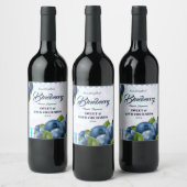 Étiquette de vin aux fruits bleuets (Bouteilles)