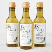 Étiquette de vin avec verdure, mini eucalyptus (Bouteilles)