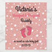 Étiquette de vin baby shower nain et enceinte (Étiquettes simples)