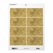 Étiquette de vin BG en fer à cheval rustique (Feuille entière)