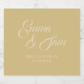 Étiquette de vin blanc Lotus Mariage (Étiquettes simples)