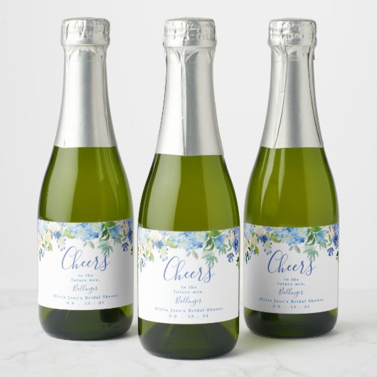 Étiquette de vin bleu Floral Mini Sparkling, Monta (Bouteilles)