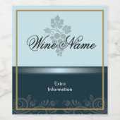 Étiquette De Vin Blueberry Aux Raisins (Étiquettes simples)