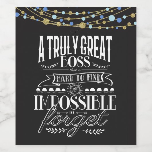 Étiquette de vin cadeau de la caisse de retraite (Étiquettes simples)