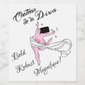 étiquette de vin "Château de la DIVA" (Étiquettes simples)