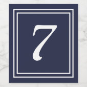 Étiquette de vin chic Numéro de table (Étiquettes simples)