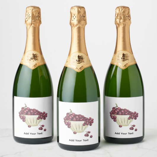 Étiquette de vin Coupe de Raisins (Bouteilles)
