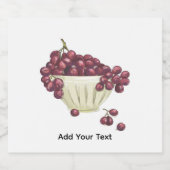 Étiquette de vin Coupe de Raisins (Étiquettes simples)