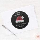 Étiquette de vin Customisé Santa Hat (Enveloppe)