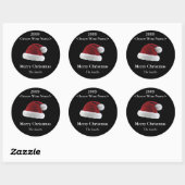 Étiquette de vin Customisé Santa Hat (Feuille)
