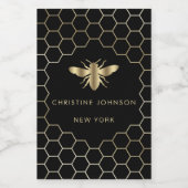 Étiquette de vin d'abeille Faux foil (Étiquettes simples)