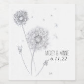 Étiquette de vin Dandelion (Étiquettes simples)