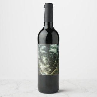 Étiquette de vin d'art original