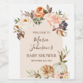 Étiquette de vin de bouteille de vin de citrouille (Étiquettes simples)