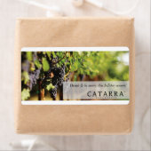 Étiquette de vin de Catarra (En situation)