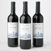 Étiquette de vin de Chicago personnalisé (Bouteilles)