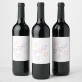 étiquette de vin de coeur (Bouteilles)