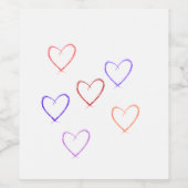 étiquette de vin de coeur (Étiquettes simples)