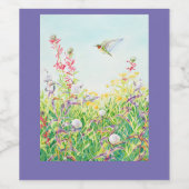 Étiquette de vin de colibri (Étiquettes simples)