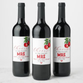 Étiquette de vin de douche à la pomme rouge (Bouteilles)